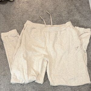 Gymshark rest day sweatpants beige marl
